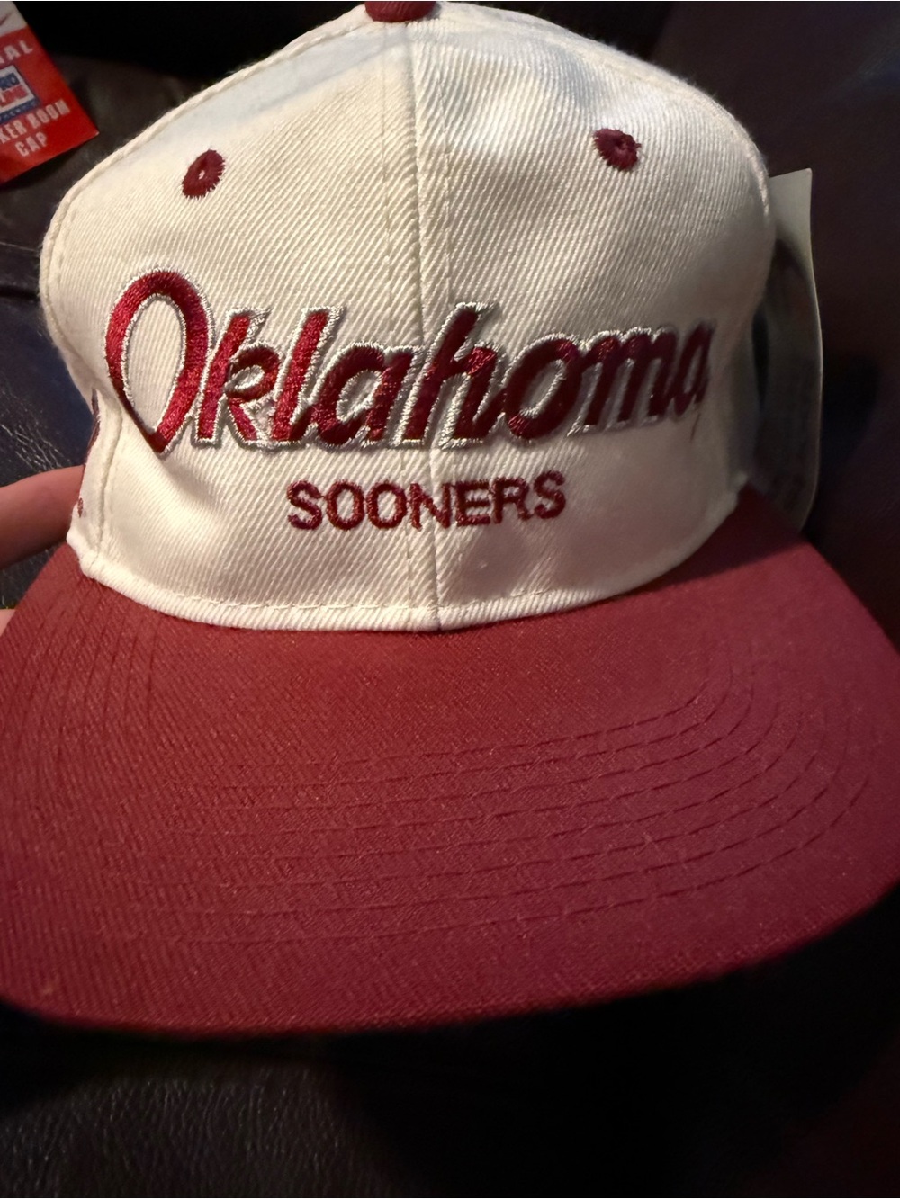 Vintage Oklahoma Sooners Two-Tone Script Baseball Cap